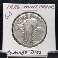 1926 STANDING LIBERTY SILVER QUARTER DIE CLSH