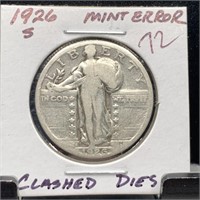 1926-S STANDING LIBERTY SILVER QUARTER DIE CLASH