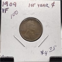 1909 WHEAT PENNY FIRST YEAR