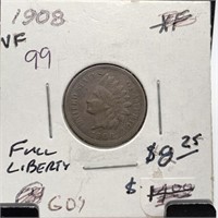 1908 INDIAN HEAD PENNY/ CENT
