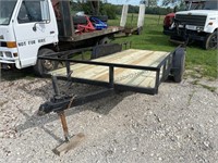 16 ft x 77 inch flatbed dual axle trailer with