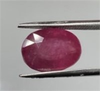 6.65 Cts Oval Cut Natural Ruby
