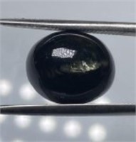 6.15 Cts Oval Cut Natural Black Star Diopside