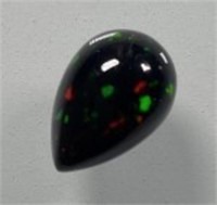 3.15 Cts Ethiopian Pear Cut Natural Black Opal