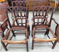 Set Of (4) Chippendale Chairs