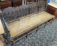 Victorian Cane Seat Settee