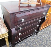 Empire Mahogany Four Drawer Bureau