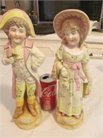 Lady and Gentleman Porcelain Figurines