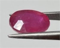 8.55 Cts Oval Cut Natural Ruby