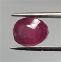 8.10 Cts Oval Cut Natural Ruby