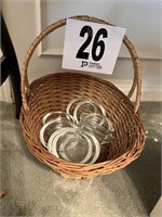 Basket with Glass Coasters 'B' (DR)