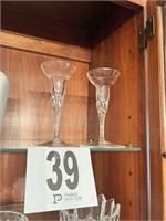 Pair of Crystal Candle Sticks (DR)