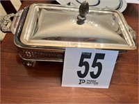 Silver Plate Server with Insert & Lid - Sheffield