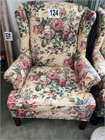 Wing Chair with Chintz Fabric (LR)