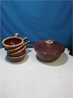 Oven proof USA bean pot and for bean serving