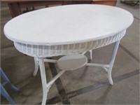 Antique Wicker Oval Table