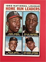 1964 Topps Hank Aaron Willie Mays McCovey Cepeda