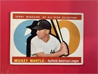 1960 Topps Mickey Mantle All-Star Card #563