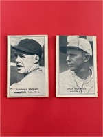 1937 Dick Ferrell & Johnny Moore Baseball Cards