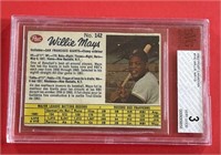 1962 Post Canadian Willie Mays BGS 3 Rare Version