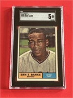 SGC 5 1961 Topps Ernie Banks Card #350