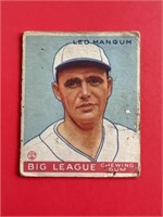 1933 Goudey Leo Mangum Card #162