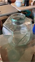 Large Glass Cookie Jar made in Italy.