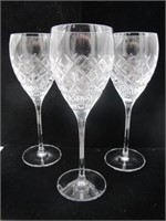 3 PIECE WATERFORD WINE GLASSES