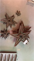 11 Cast iron stars. 9, 6, 4, 2 inches