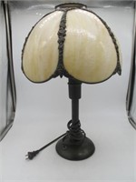 SLAG GLASS LAMP UNSIGNED
