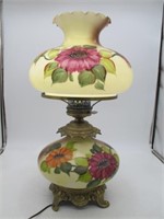 HAND PAINTED FLORAL GONE WITH THE WIND STYLE LAMP