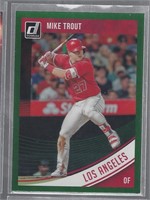 MIKE TROUT 2018 DONRUSS HOLO GREEN PARALLEL #155
