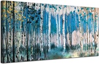 Acocifi Teal Tree Wall Art 40"x20"