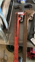 Pair of 24 inch Ridgid pipe wrenches