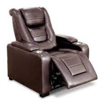 New Myles Leather Power Recliner Chocolate