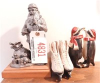 Lot #4831 - Sculpted Pewter figure of Santa