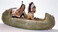 Lot #4836 - Two Indians in a Canoe figurine