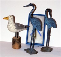 Lot #4837 - Wooden carved seagull, pair of