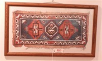 Lot #4845 - Framed print of Persian rug