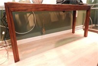 Lot #4864 - Mirrored glass top console table