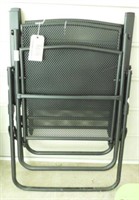 Lot #4876 - Pair of metal folding patio chairs