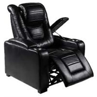 New Myles Leather Power Recliner in Black
