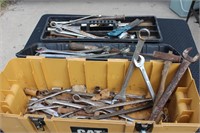 Wrenches, punches, Cat toolbox, & other misc