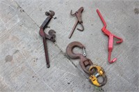 3-small chain binders, & Heavy duty hook