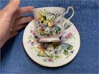 Staffordshire England "Queen's" cup & saucer