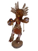 Signed Brown Owl Kachina Doll