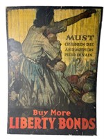 WWI Mounted Liberty Bond Poster