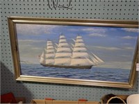 SAILING O/C SIGNED  33 X 18