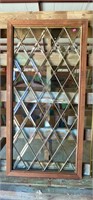 Handcrafted Clear Stained Bevel Glass Window Panel