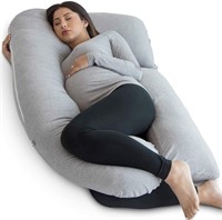 PharMeDoc Pregnancy Pillow, Grey U-Shape Full Body